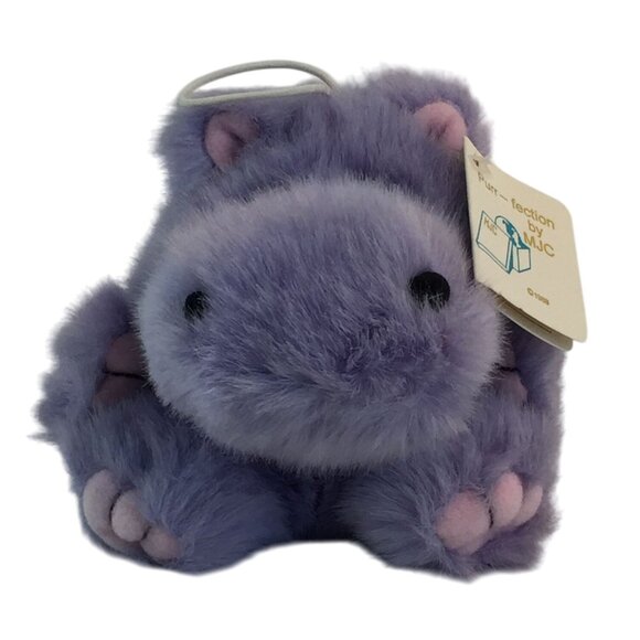MJC Purr-fection Purple Hippopotamus Plush 5" Stuffed Animal Toy Vintage 1997 - Picture 3 of 8